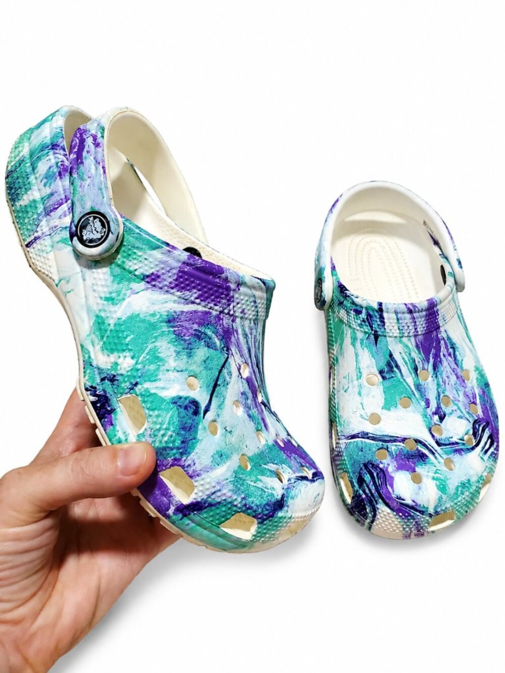 CROCS Classic Out of This World Clogs Marbled Sz 6 Slip On Comfort Lightweight